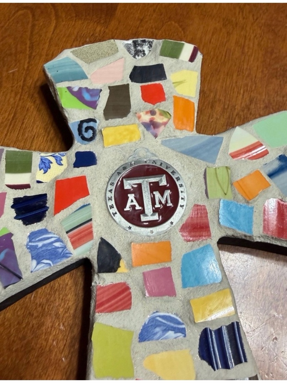 Texas A&M Mosaic Cross Wall Art - Multicolor - one of a kind!